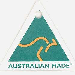 Swing Tag - Australian Made Logo, Green & Gold, circa 1986-1998