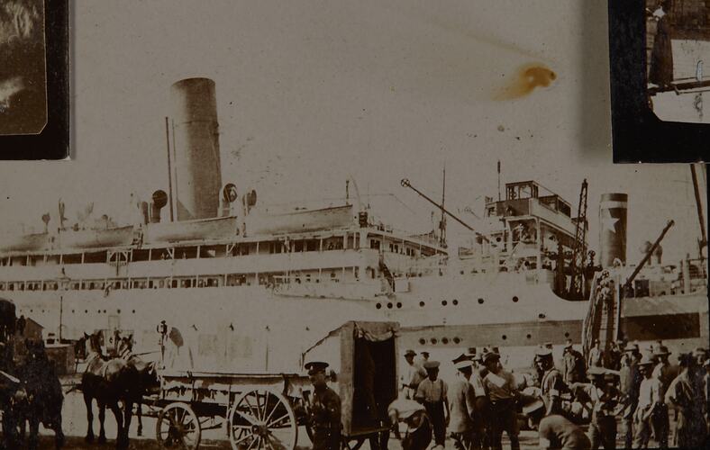 Unloading Wounded from Hospital Ship, World War I, circa 1915