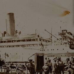 Photograph - Unloading Wounded from Hospital Ship, World War I, circa 1915