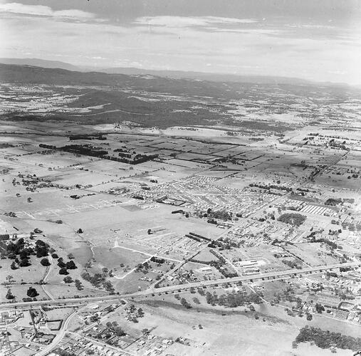 Negative - Aerial View of Noble Park & Dandenong, Victoria, circa 1956