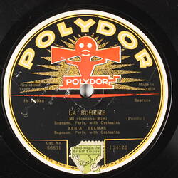 Disc Recording - Polydor, Double-Side, 'La Boheme', 1920-1928