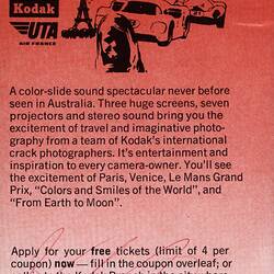 Leaflet - Kodak Australasia Pty Ltd, 'Multivision', circa 1970
