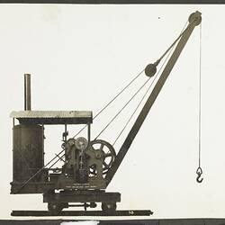 Photograph - A.T. Harman & Sons, Side View of a Rail-Mounted Excavator, circa 1923