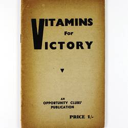 Booklet cover, plain, with large title