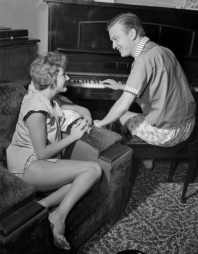 Bert Newton at a Piano, Sandringham, Victoria, 11 Jan 1960