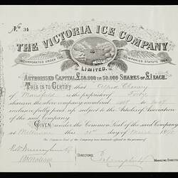 Rectangular paper with printed and handwritten text.
