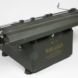 Typewriter - Bar-Lock Typewriter Co., Model 22, circa 1921