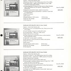 Catalogue Supplement - Kodak Australasia Pty Ltd, 'Kodak Instamatic 'X' Series Color Outfits', 1971