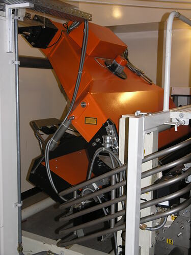 Section of orange machinery.