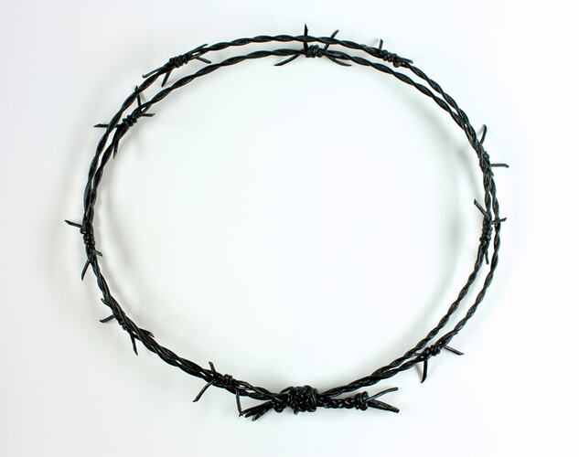 Hat Band - Leather Braiding, Barbed Wire Design, Doug Kite Collection, Ringwood, circa 2000