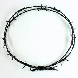 Hat Band - Leather Braiding, Barbed Wire Design, Doug Kite Collection, Ringwood, circa 2000
