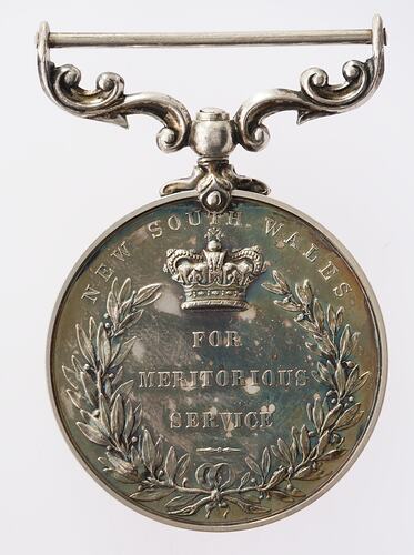 Medal - New South Wales Meritorious Service Medal, King Edward VII, Specimen, New South Wales, Australia, 1902 - Reverse