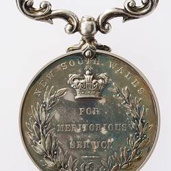 Medal - New South Wales Meritorious Service Medal, King Edward VII, Specimen, New South Wales, Australia, 1902 - Reverse