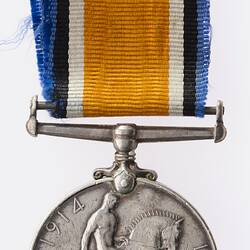 Medal - British War Medal, Great Britain, Sergeant John Adrian Evans, 1914-1920 - Reverse