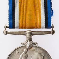 Medal - British War Medal, Great Britain, Clifford Henry Nowell, 1914-1920 - Reverse