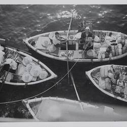 Photograph - Trade Boats Alongside MV Fairsea, Port Said, Egypt, 1957