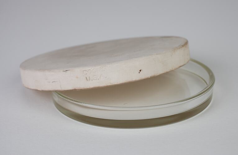 HT 2833, Petri Dish - Ceramic & Glass, circa 1919