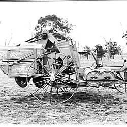 "FIRST MACHINE BUILT BY MR. H.S. TAYLOR AT HENTY, N.S.W., DURING THE YEAR 1914" [SEE DESCRIPTION]