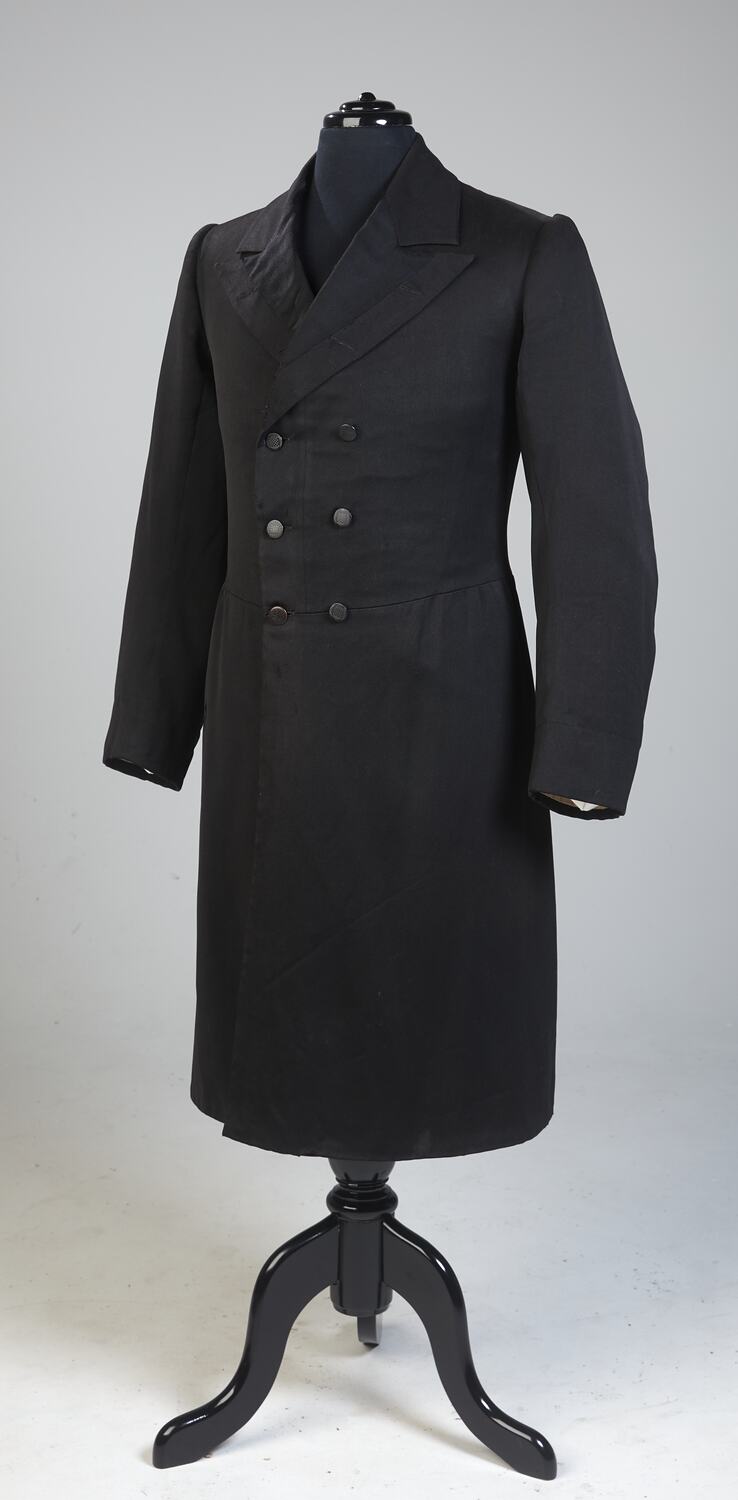 Frock Coat - Man's, Black Cotton, circa 1901