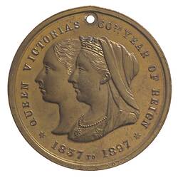 Medal - Diamond Jubilee of Queen Victoria, Town of Lithgow, Lithgow Town Council, New South Wales, Australia, 1897