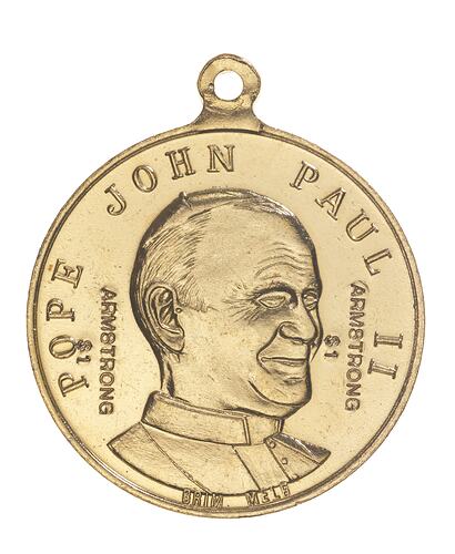 Medal - Visit of Pope John Paul II, Armstrong Shoe Mart, Frankston, Victoria, Australia, 1987