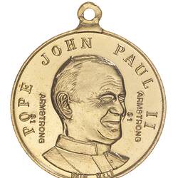 Medal - Visit of Pope John Paul II, Armstrong Shoe Mart, Frankston, Victoria, Australia, 1987