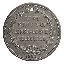Check - Levy Bros & Co, Fancy Goods Importers, Melbourne, Victoria, Australia, 1889