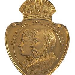 Medal - Coronation of King Edward VII & Queen Alexandra Commemorative, Specimen, Shire of Doncaster, Australia, 1902