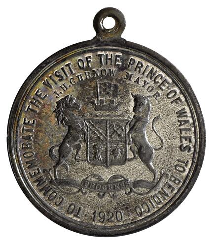 Medal - Visit of Prince of Wales to Bendigo, 1920 AD