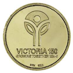 Medal - Sesquicentenary of Victoria, United Shire of Beechworth, Victoria, Australia, 1985