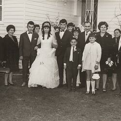 Digital Photograph - Spiropoulos Extended Family At Anna Spiropoulos Wedding, Family Home, Fawkner, 1969