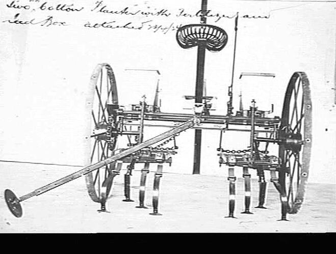 TWO ROW COTTON PLANTER WITH SEED & FERTILIZER BOX ATTACHED: 23/4/24