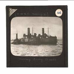 Lantern Slide - Mersey Ferry Boats, HM Ships Iris & Daffodil, 1918