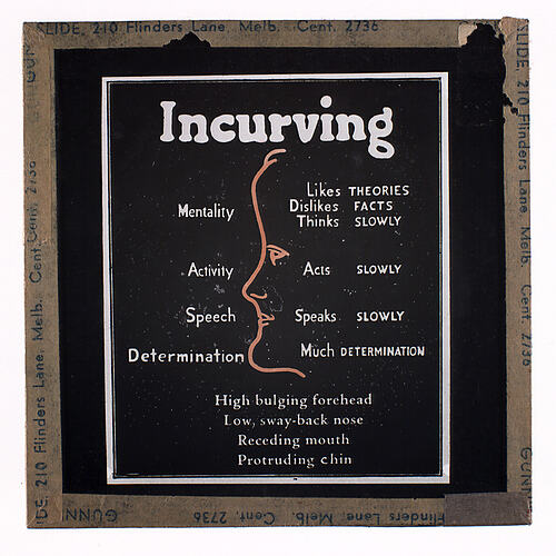 Lantern Slide - Universal Opportunity League, 'Incurving'