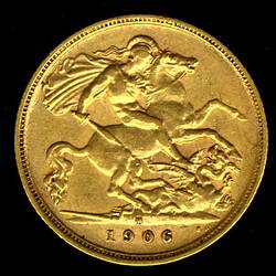 Coin - Half Sovereign, Victoria, Australia, 1906, Reverse