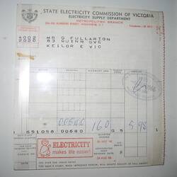 Account - State Electricity Commission of Victoria, Mr Graeme Fullarton, Jun 1966