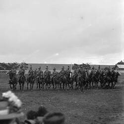 Glass Stereograph Negative - Federation Celebrations, New Zealand Mounted Maori Rifles, by G.H. Myers, Melbourne, Victoria, 1901