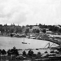 Negative - Woolloomooloo Bay or Rushcutters Bay(?), Sydney, New South Wales, circa 1870s