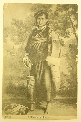 Post Card - First World War,  A Bhootia Milkman