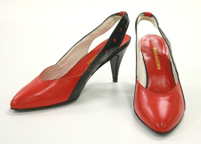 Pair of Shoes - Paragon, Red and Black Leather