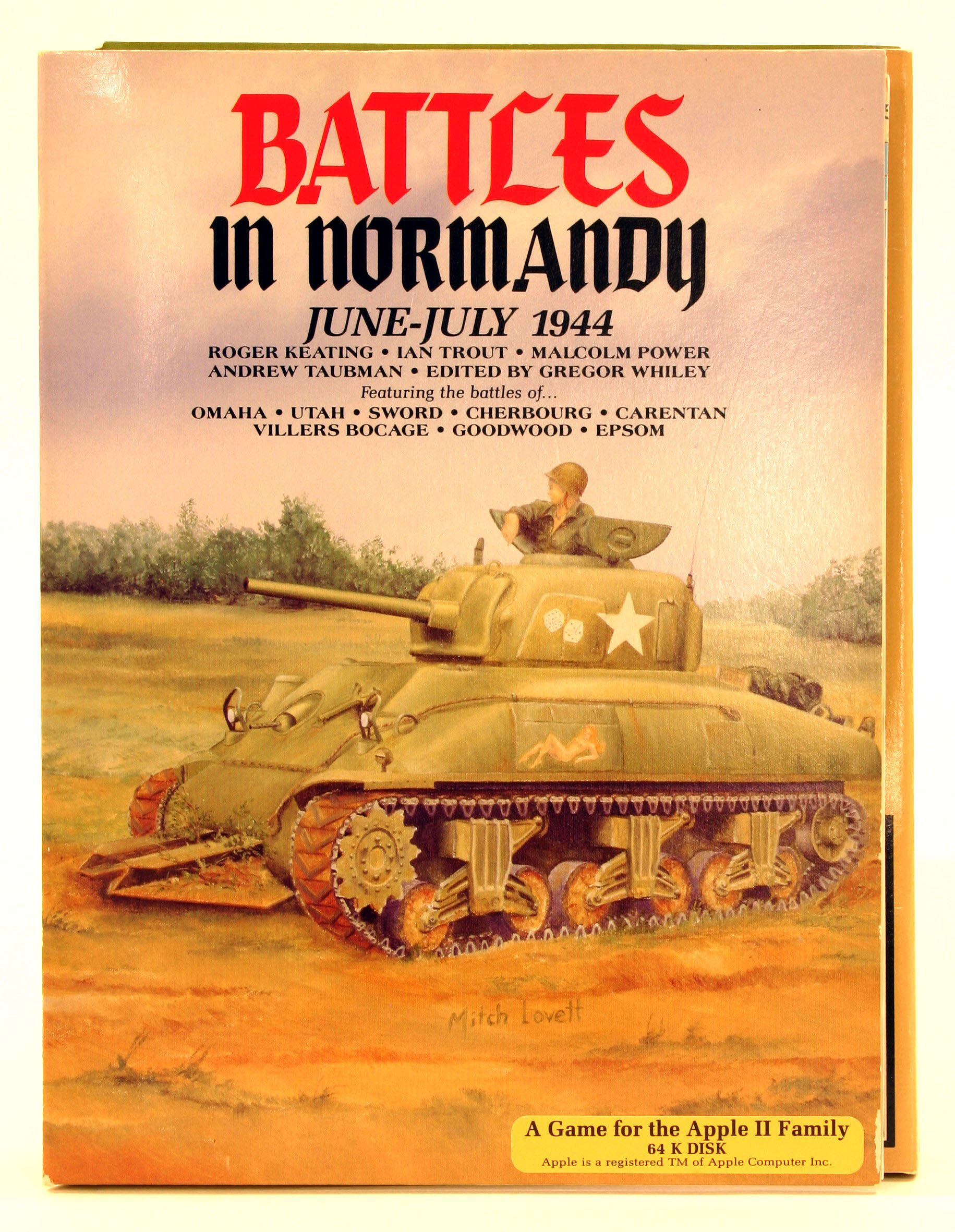 Apple II Software Game - 'Battles In Normandy June-July 1944', 3½
