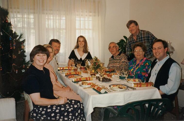 Digital Photograph - Family Christmas, Dining Room, Brighton East, circa 1980