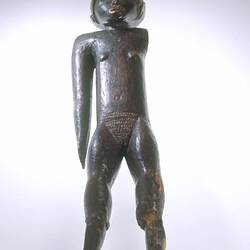 Carved ancestral figure, Fiji (figure shown upright)