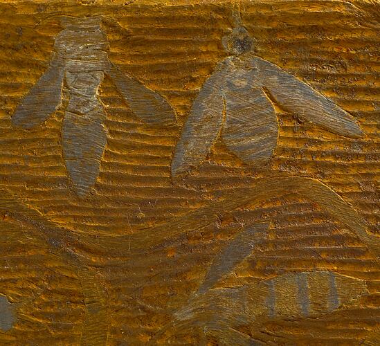 Carved wooden container, Northern Territory (detail of decoration)