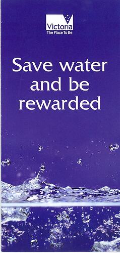 Victorian save water brochure  - blue.