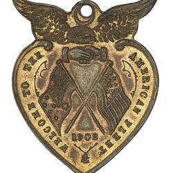 Medal commemorating the visit of the US Fleet in 1908 Reverse - Welcome to the American Fleet