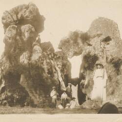 Photograph - People at Rocky Outcrop, Tom Robinson Lydster, World War I, 1915-1919
