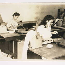 Photograph - Kodak Australasia Pty Ltd, Women Cutting V-Mail Letters, Abbotsford, Victoria, 1939-1945