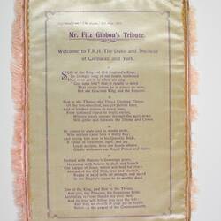 Souvenir - Mr. Fitz Gibbon's Tribute, Melbourne, May 1901