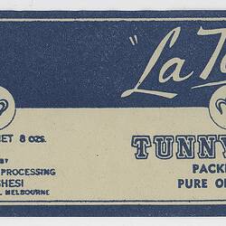 Food Label - La Tosca Tunny Fish, 1950s